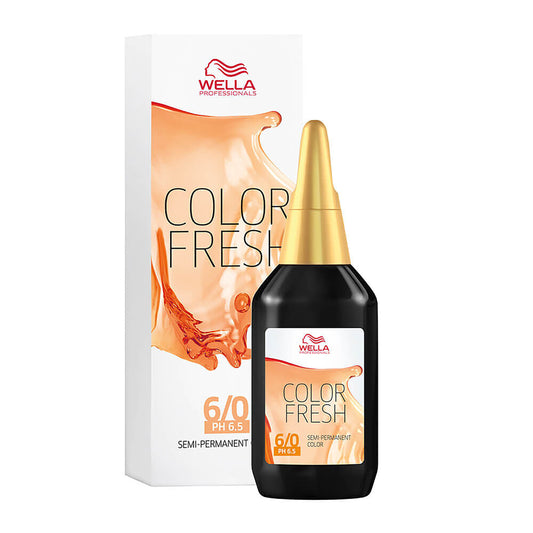 Wella Professionals Colour Fresh Semi Permanent Hair Colour - Ph 6.5 6/0 - Dark Blonde - 75ml