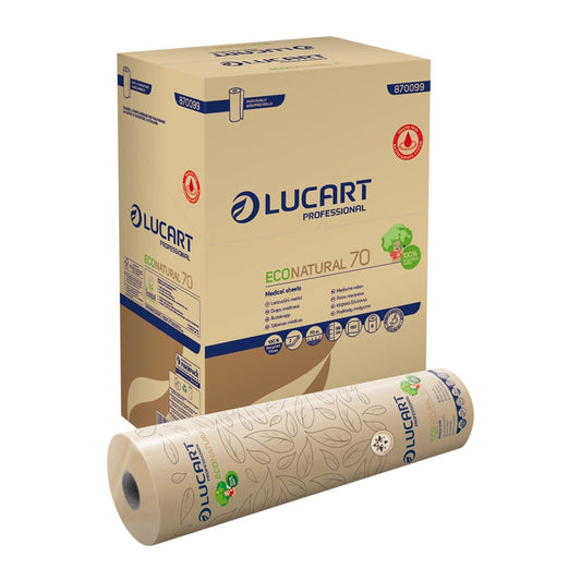 23in Lucart Eco Natural Couch Roll Case of 6