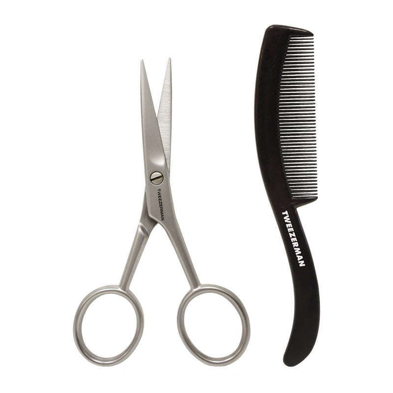 Tweezerman Moustache Scissors & Comb