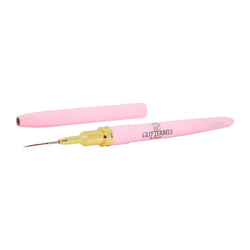 Glitterbels Pink Gel Liner Detail Brush 15mm