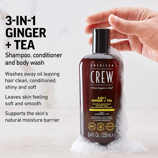 American Crew 3-in-1 Energizing Ginger + Tea 250ml