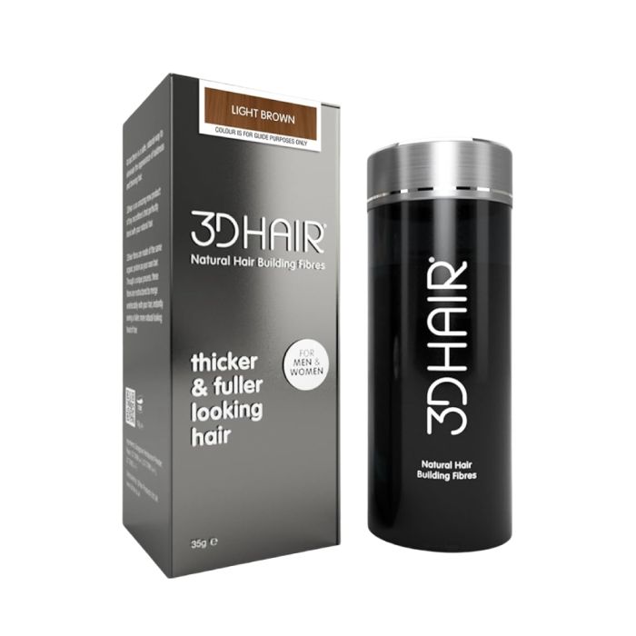 3D Hair Natural Hair Building Fibres For Thinning Hair - Light Brown - 35g