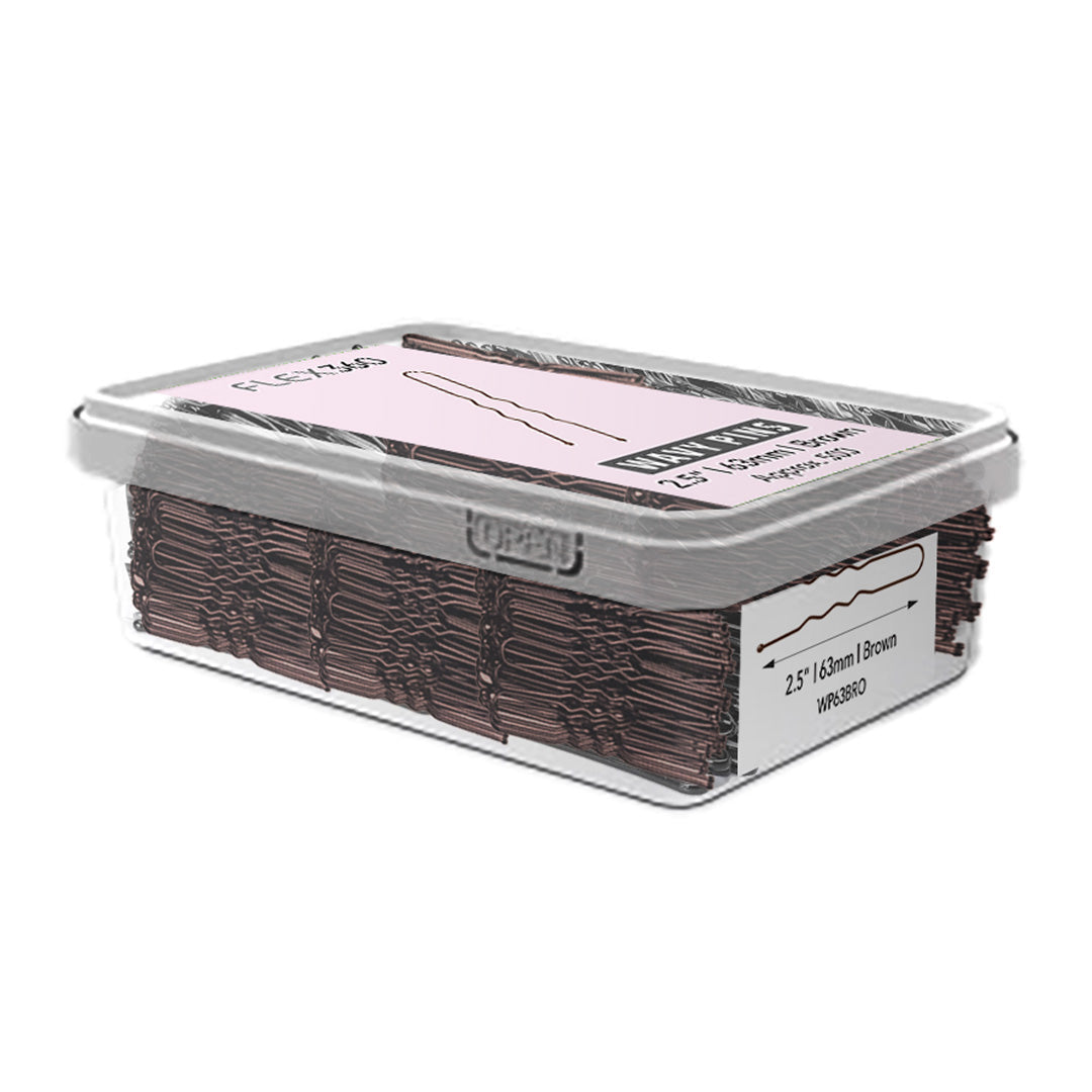 FLEX360 Wavy Pins Gloss Brown 63mm x 500