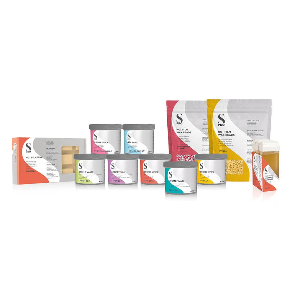 S-PRO Fixed Head Soft Roller Wax Cartridges, 3x100g