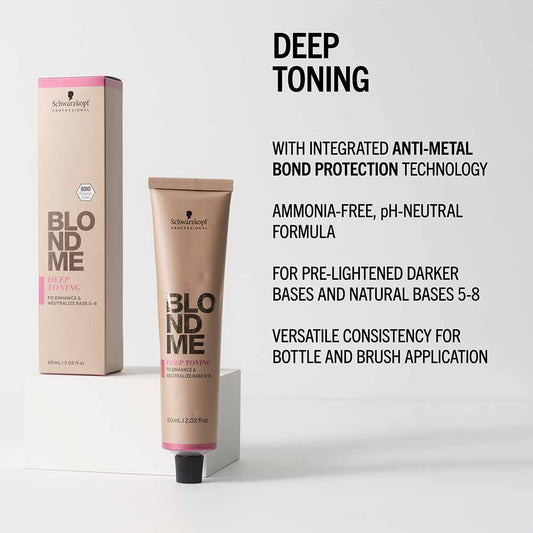 Schwarzkopf Professional BlondMe Deep Toning Permanent Hair Colour - Deep Chestnut 60ml