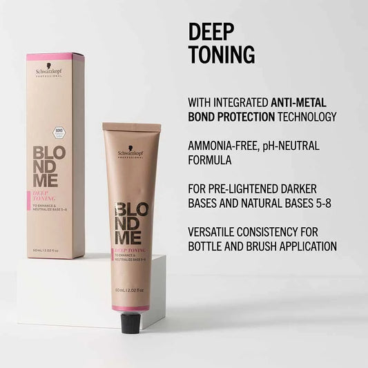 Schwarzkopf Professional BlondMe Deep Toning Permanent Hair Colour - Peach Sorbet 60ml