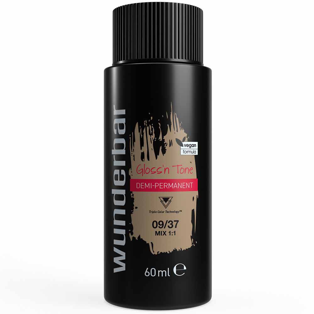 Wunderbar Gloss'n Tone Demi-Permanent Colour Liquid 09/37 Very Light Blond Gold Brown 60ml