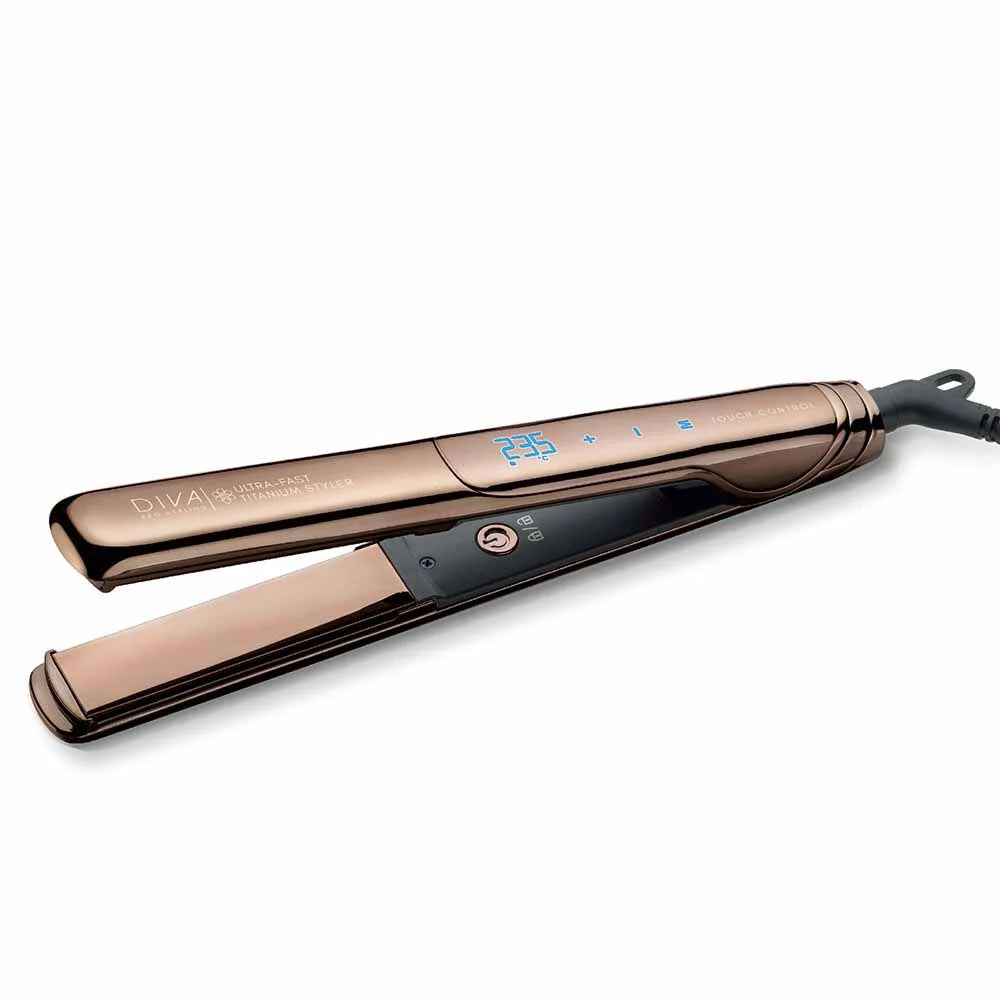 Diva Professional Styling Ultra Fast, Titanium Styler Hair Straighteners Gold Edition