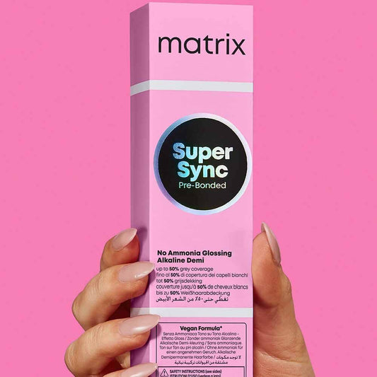 Matrix Super Sync Pre-Bonded Glossing Alkaline Demi-Permanent Hair Colour 5VV Violet Violet Reflects 90ml