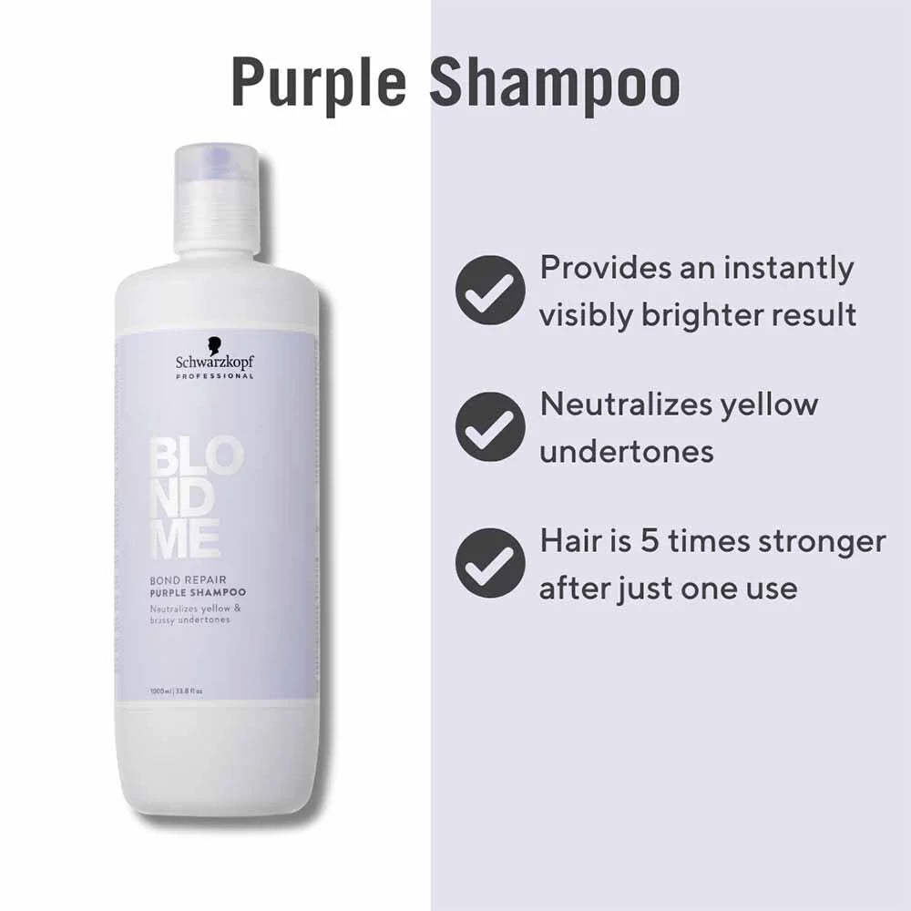 Schwarzkopf Professional BlondMe Bond Repair Purple Shampoo - 1 Litre
