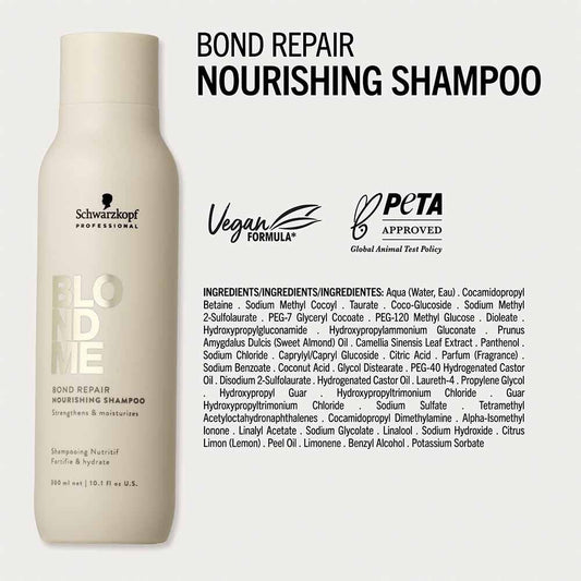 Schwarzkopf Professional BlondMe Bond Repair Nourishing Shampoo - 300ml