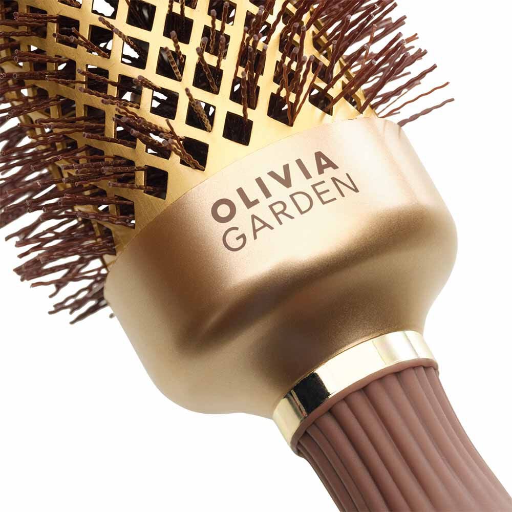Olivia Garden Expert Blowout Round Hair Brush Shine Gold & Brown 45mm