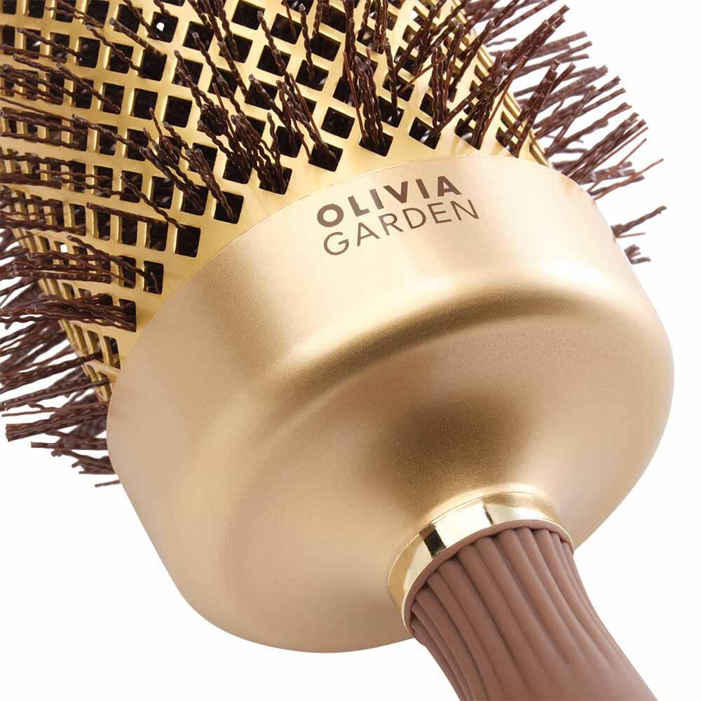 Olivia Garden Expert Blowout Round Hair Brush Speed Gold & Brown 65mm
