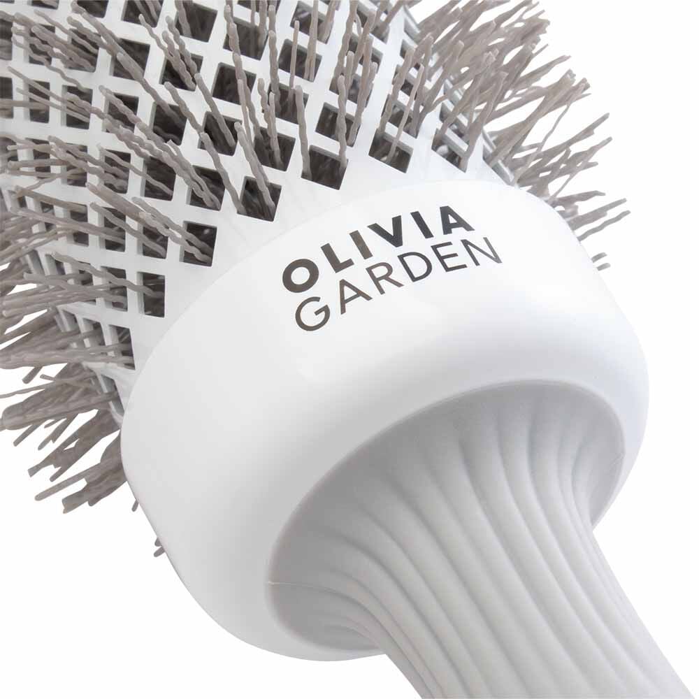 Olivia Garden Expert Blowout Round Hair Brush Speed White & Grey 45mm