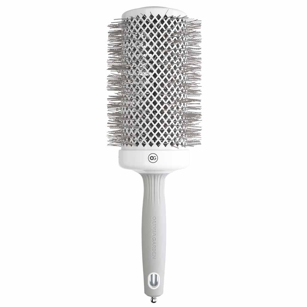 Olivia Garden Expert Blowout Round Hair Brush Speed White & Grey 65mm