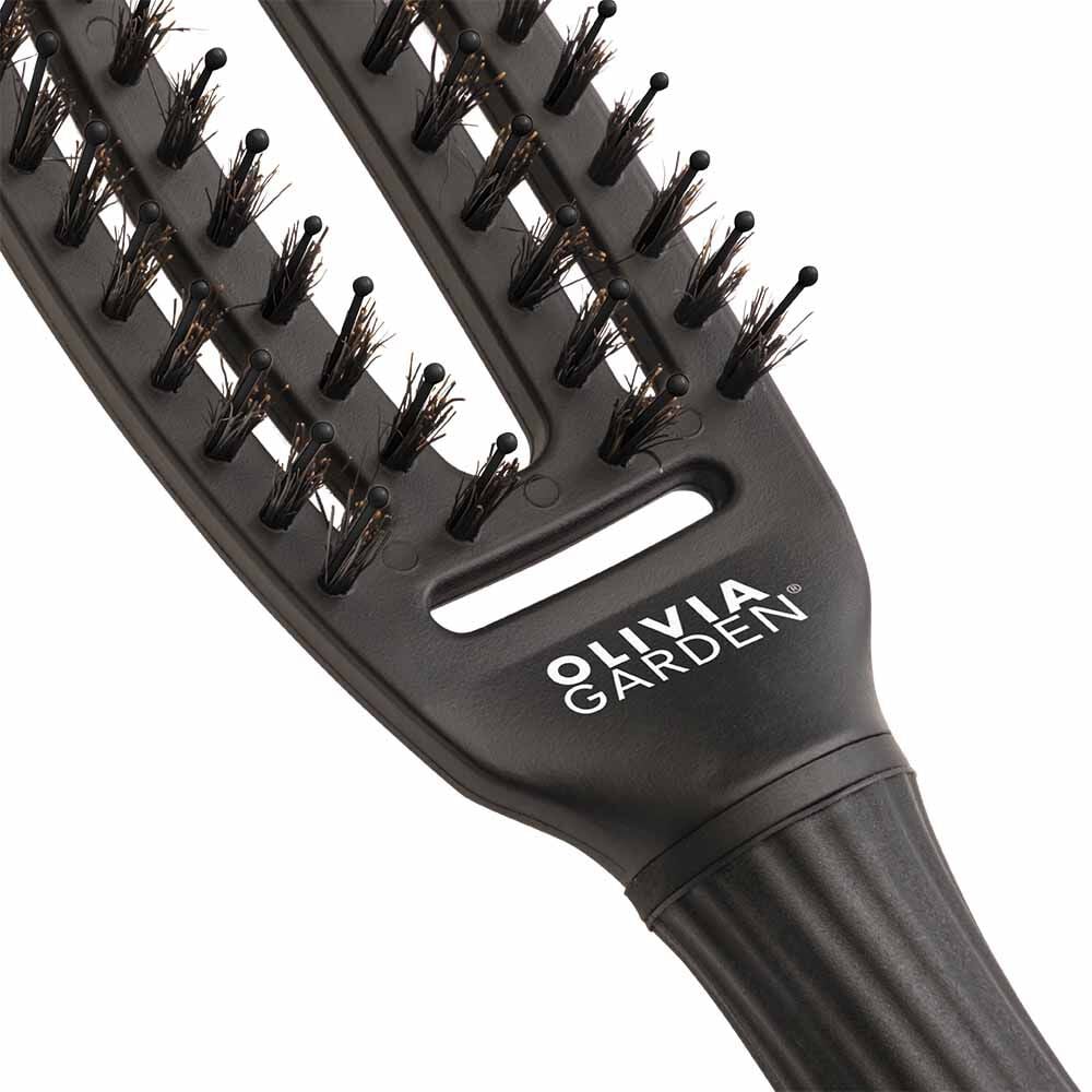 Olivia Garden Care Ionic Fingerbrush Hair Brush - Small Black