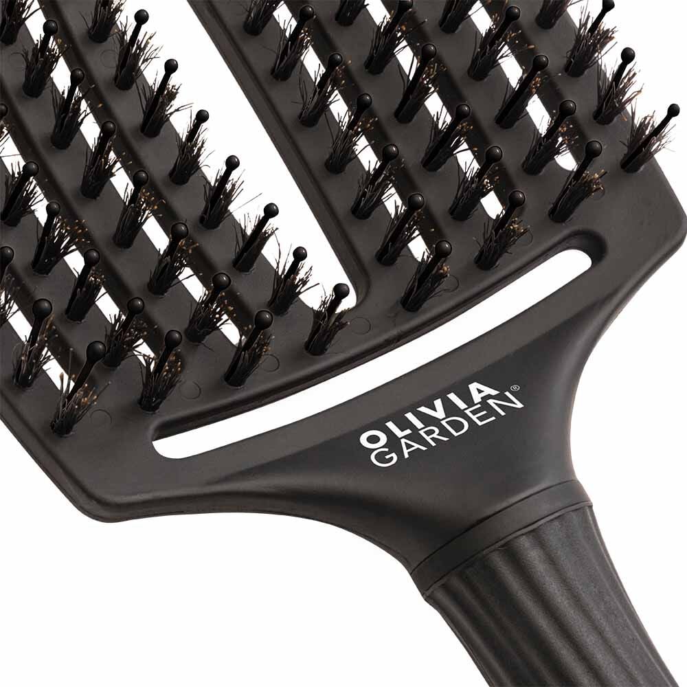 Olivia Garden Care Ionic Fingerbrush Hair Brush - Large Black