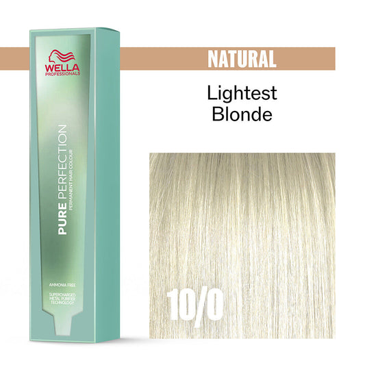 Wella Professionals Pure Perfection Ammonia Free Permanent Hair Colour - 10/0 Lightest Blonde 60ml