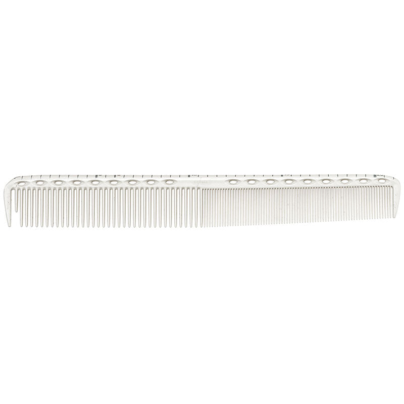 YS Park YS G35 Extra Long Fine Tooth Comb with Cutting Guide White