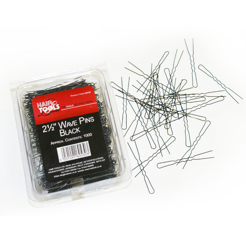 Hair Tools 2.5" Wave Pins Black x 1000