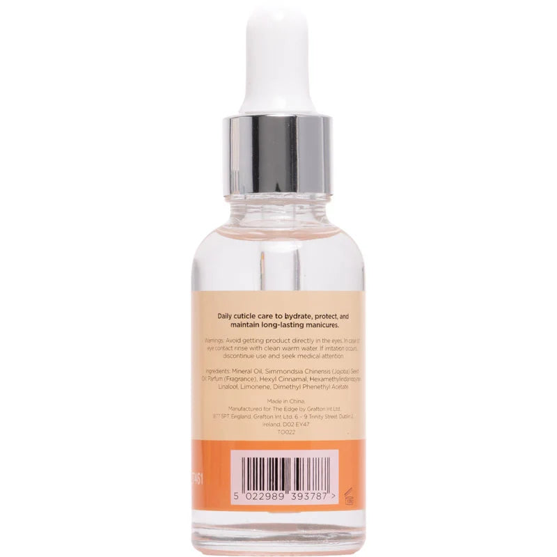 The Edge Honey Peach Cuticle Oil Dropper Bottle 30ml