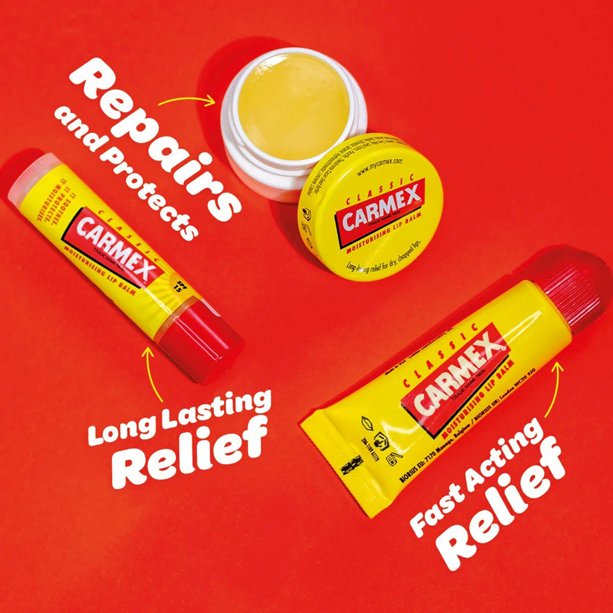 Carmex Lip Tin - Classic Tube & Strawberry Stick