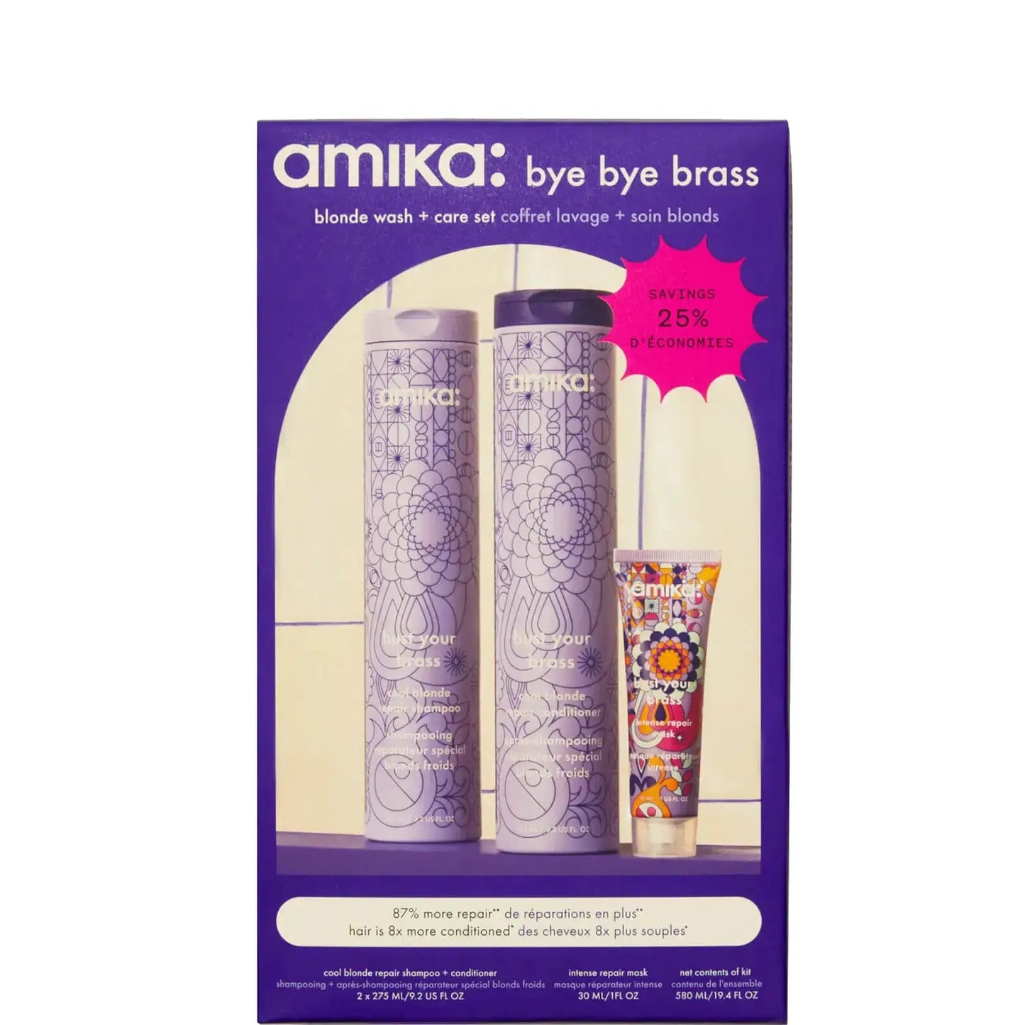 Amika Bye Bye Brass Wash + Care Set