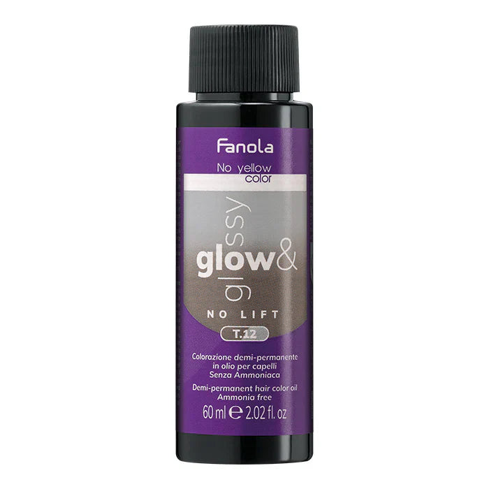 Fanola Glow and Glossy Ammonia-Free Semi-Permanent Toner -T.12 - 60ml