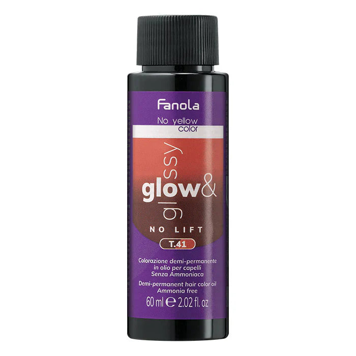 Fanola Glow and Glossy Ammonia-Free Semi-Permanent Toner -T.41 - 60ml