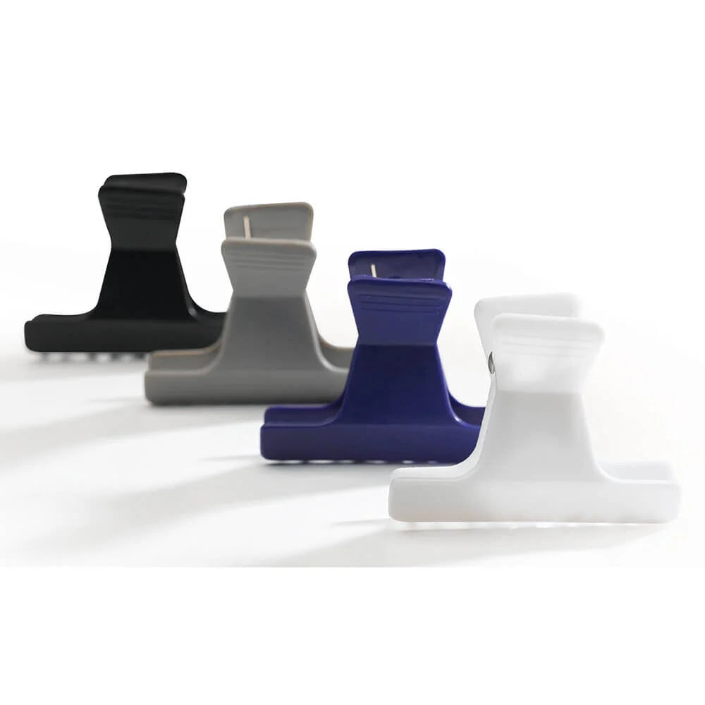 A colourful set of hairdresser styling hair clips