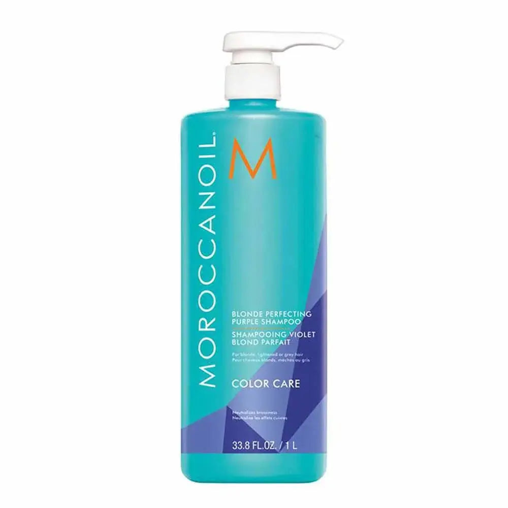 Moroccanoil Blonde Perfecting Purple Shampoo - 1 Litre