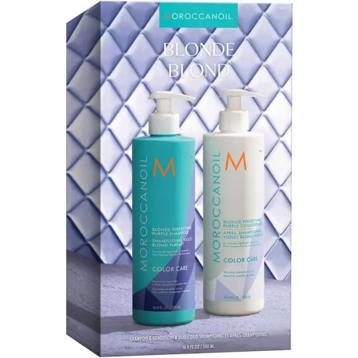 Moroccanoil Blonde Perfecting Purple Shampoo and Conditioner Duo 500ml