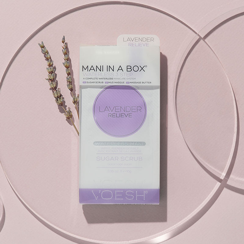Voesh Mani In A Box Waterless 3 Step Lavender