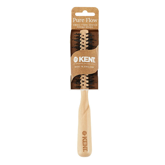 Kent Pure Flow Small Vented 15mm Bristle Nylon Mix Round Brush
