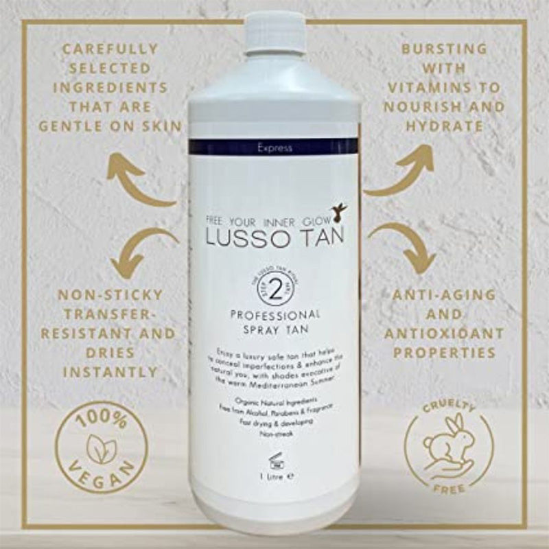 Lusso Tan Spray Tanning Solution Express 1000ml