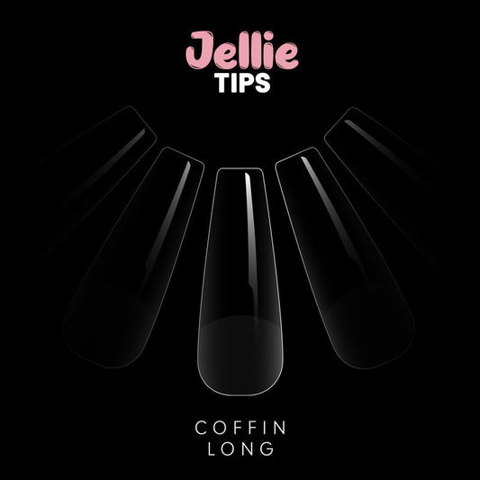 Halo Jellie Coffin Long, Sizes 0-11 Nail Tips x 120
