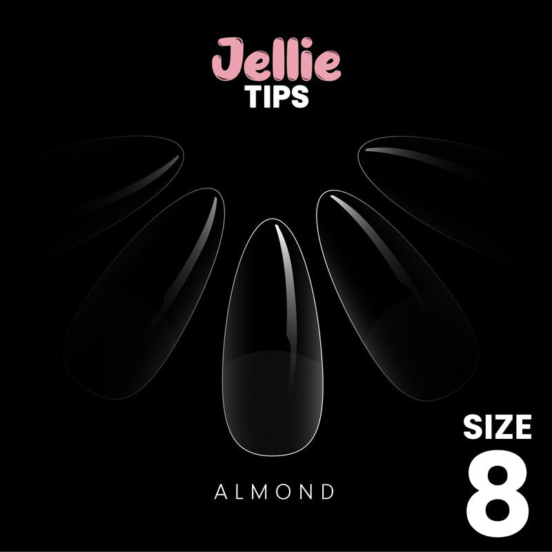 Halo Jellie Almond Size 8 Nail Tips x 50