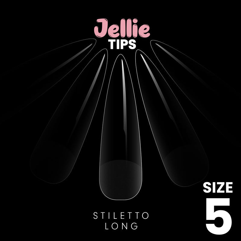 Halo Jellie Stiletto Long Size 5 Nail Tips x 50