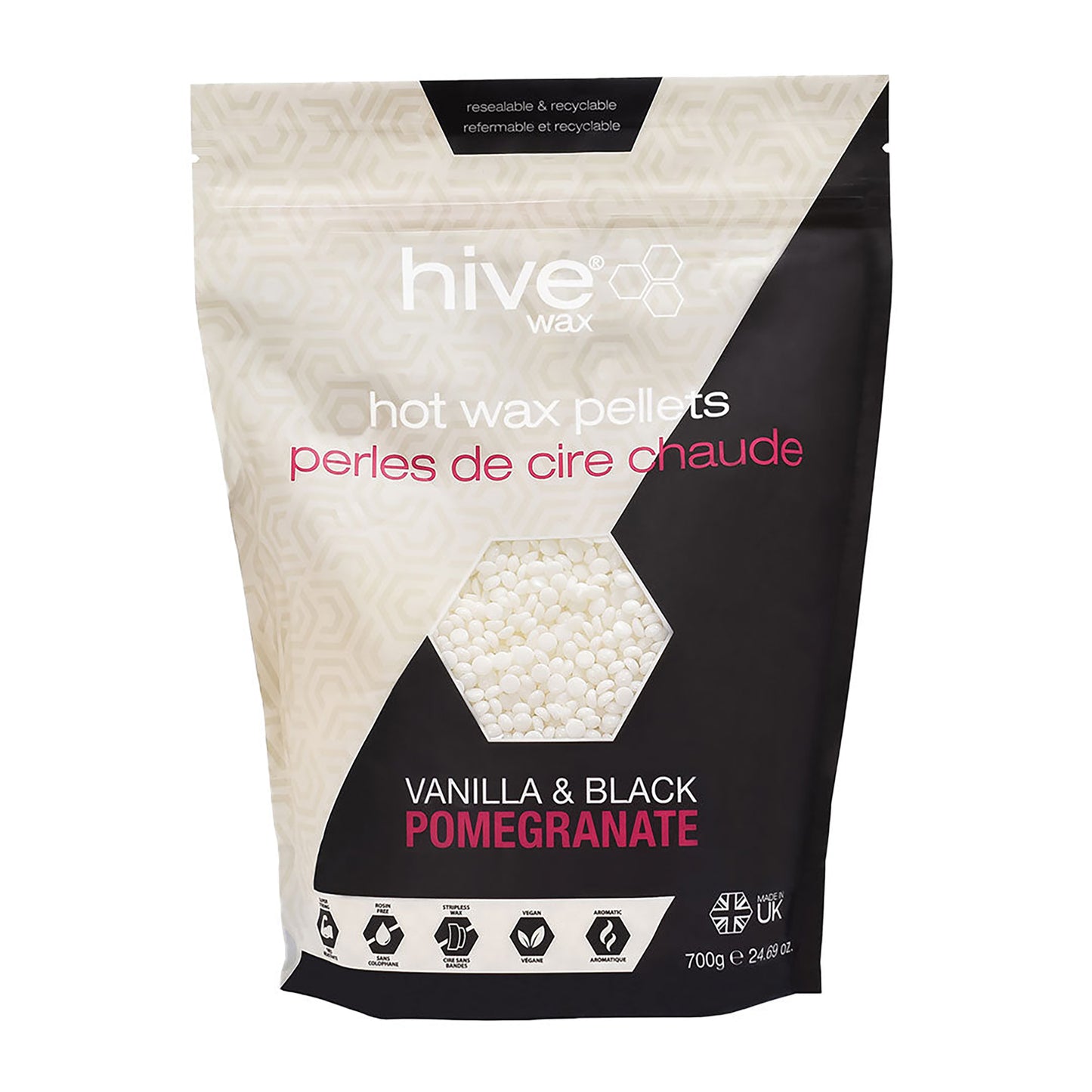 Hive Vanilla and Black Pomegranate Hot Wax Pellets 700g
