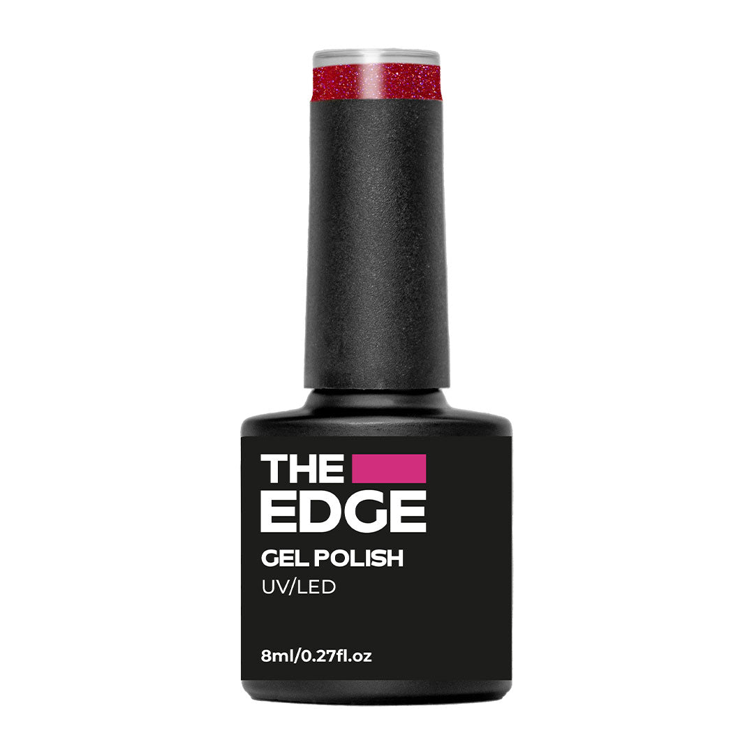 The Edge The Cherry Pink Glitter Gel Polish 8ml