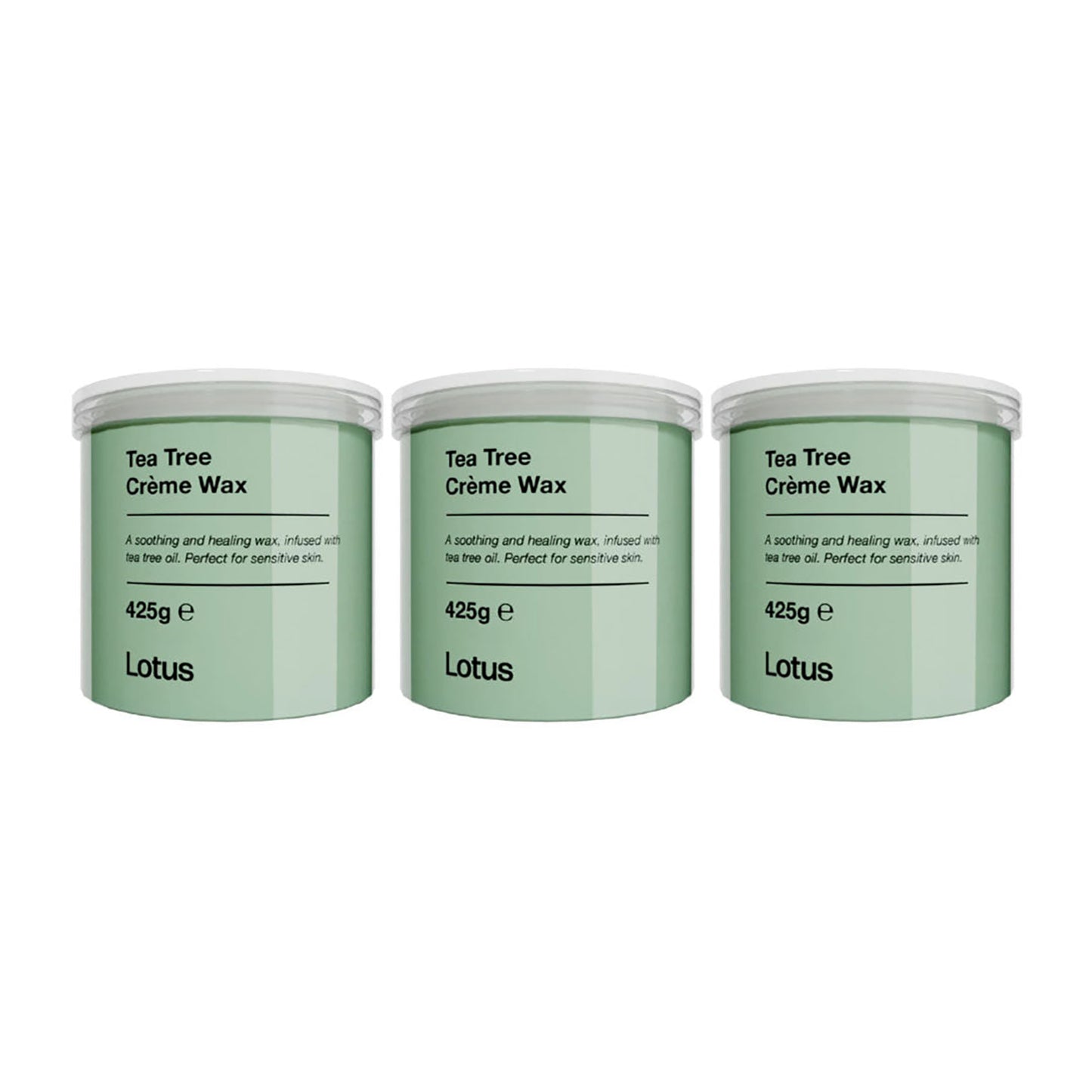 Lotus Tea Tree Creme Wax 425g Value Trio Bundle