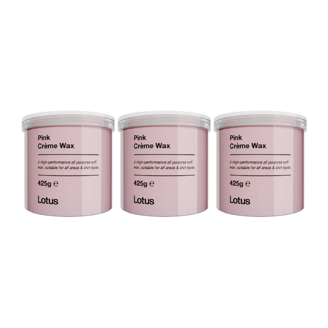 Lotus Pink Creme Wax 425g Value Trio Bundle