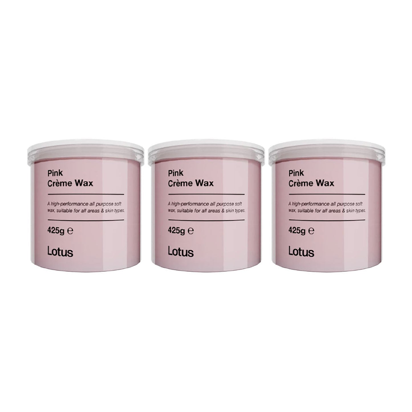 Lotus Pink Creme Wax 425g Value Trio Bundle