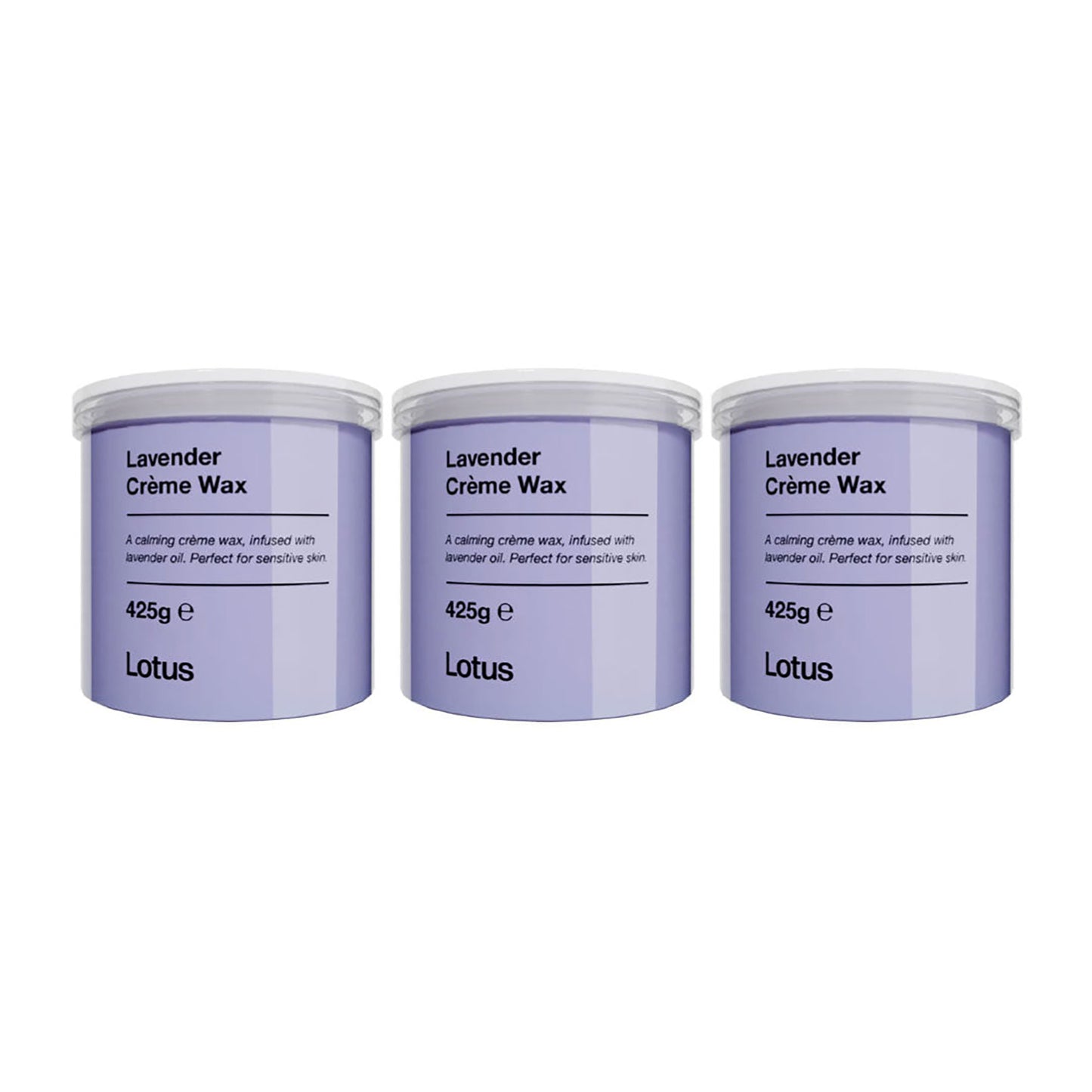 Lotus Lavender Creme Wax 425g Value Trio Bundle