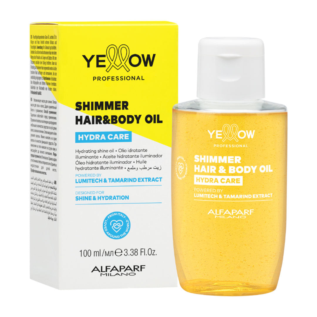 Yellow Professional Hydra Care Glow Shimmer Hair and Body Oil 100ml