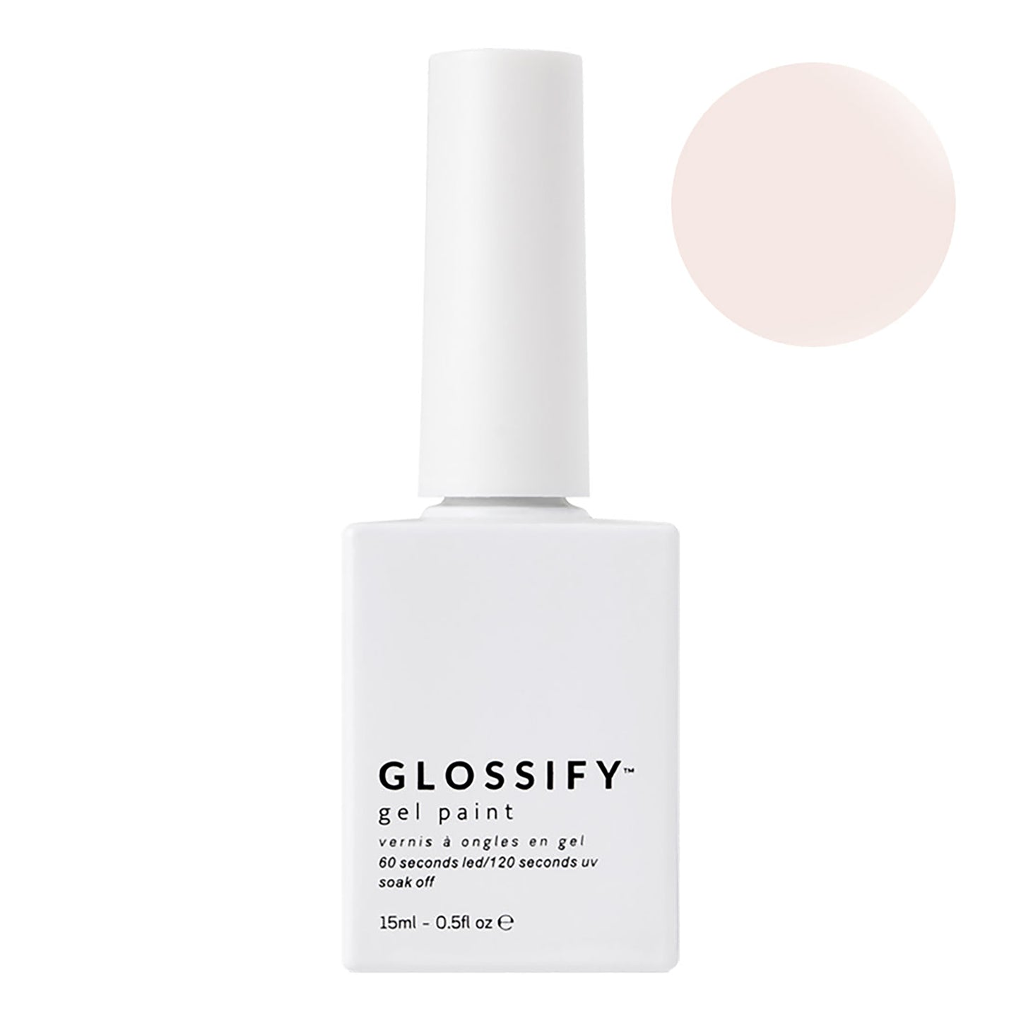 Glossify Blush Top Coat 15ml Hema Free Gel Polish