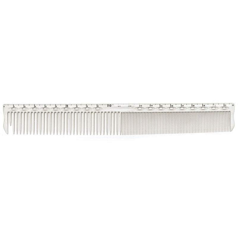 YS Park YS G45 Extra Long Fine Cutting Comb with Guide White
