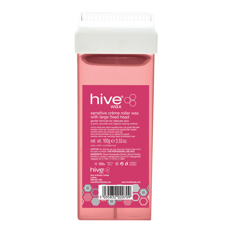 Hive Large Fixed Head Roller Depilatory Cartridge Sensitive Creme Wax 100g