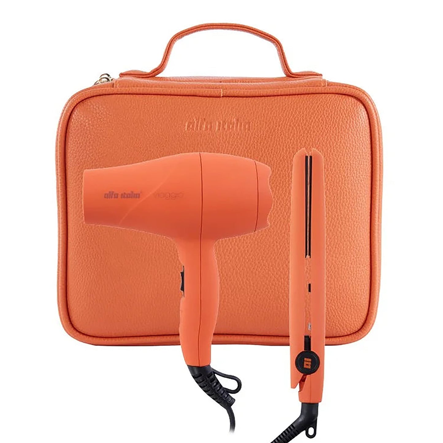Alfa Italia Viaggio Hair Dryer & Straightener Travel Set - Arancione