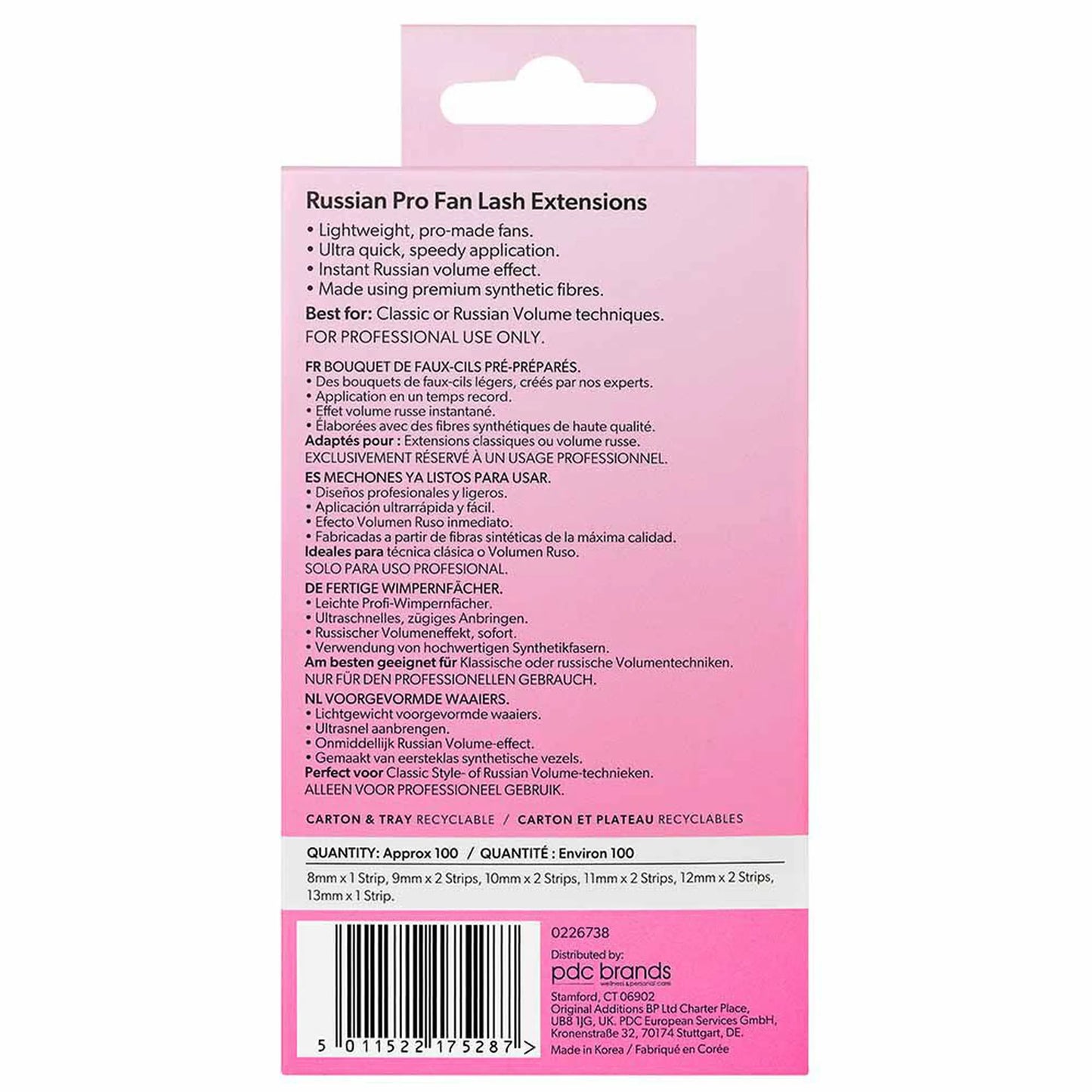 Salon System Lash Extensions ProFan C-Curl 4D 8-13mm